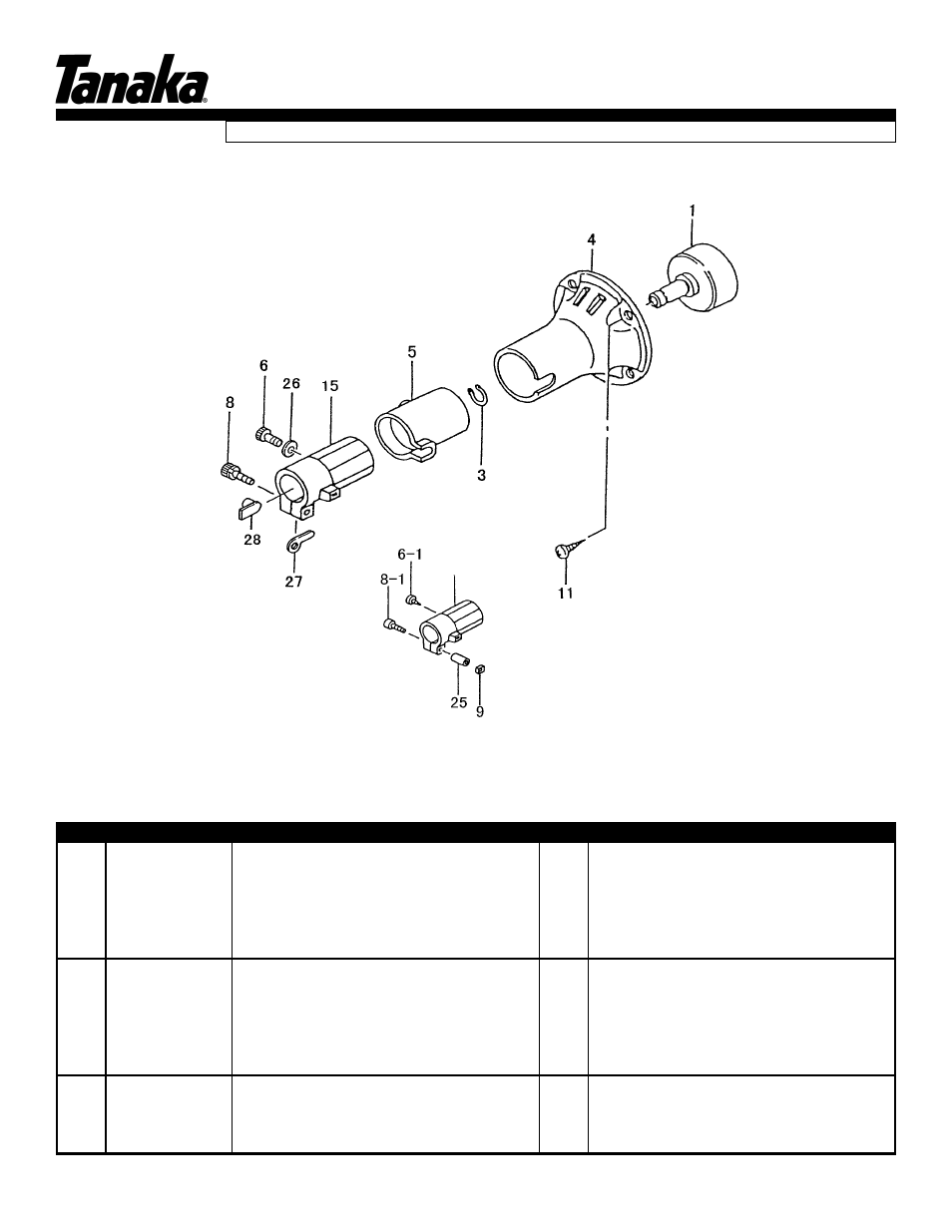 Clutch case & drum, Tbc-2211, Parts information | Tanaka TBC-2211 User Manual | Page 11 / 22