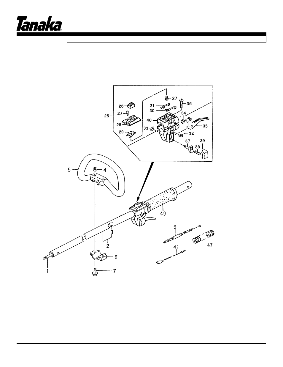 Throttle, handle & shaft, Tbc-2211, Parts information | Tanaka TBC-2211 User Manual | Page 12 / 22