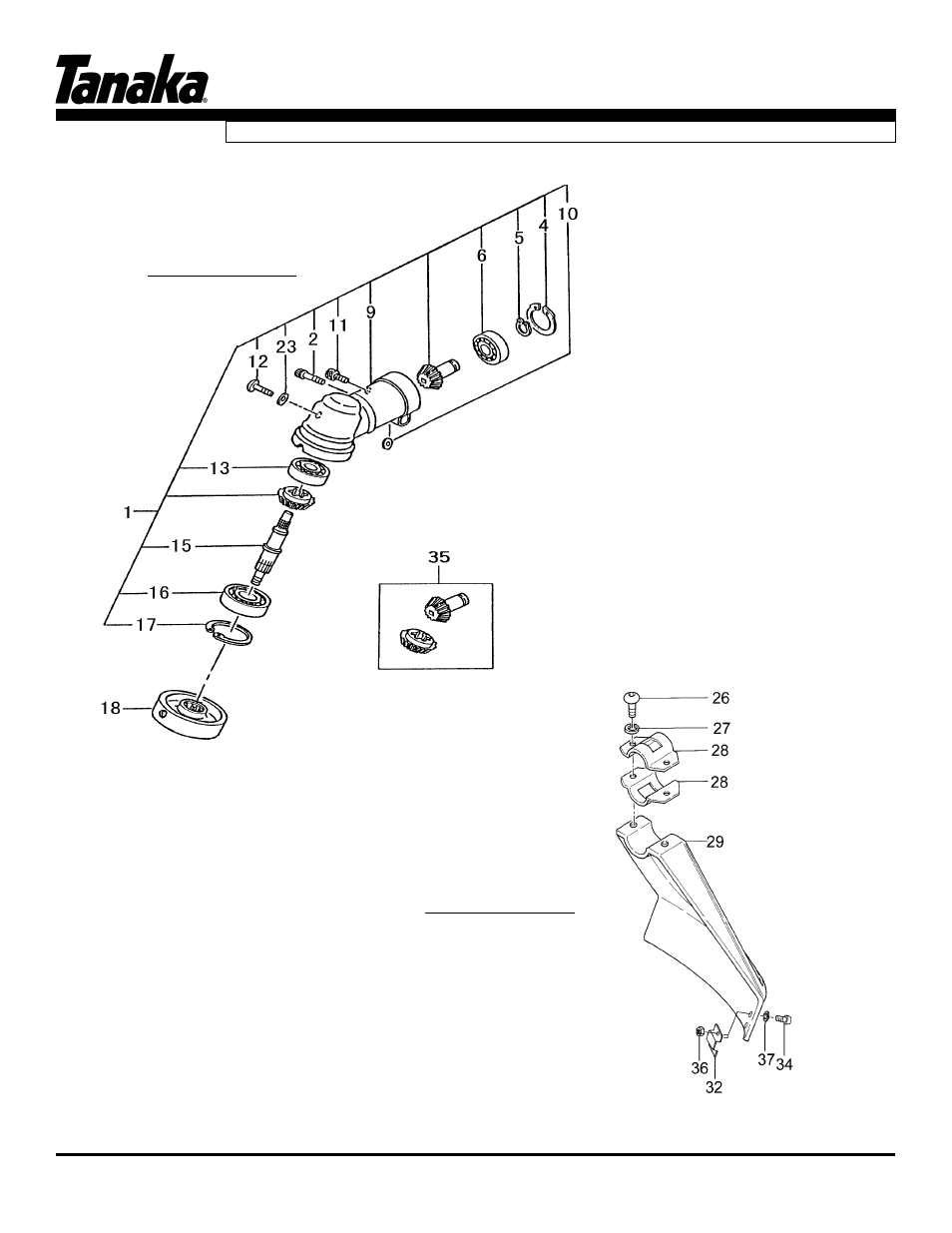 Gear case & guard (u219339~), Tbc-2211, Parts information | Tanaka TBC-2211 User Manual | Page 15 / 22