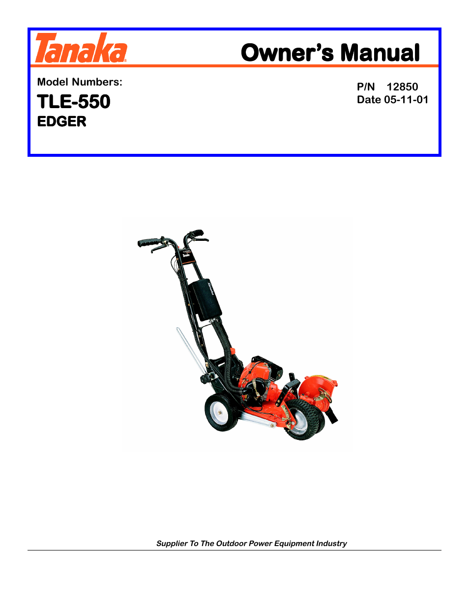 Tanaka TLE-550 User Manual | 14 pages