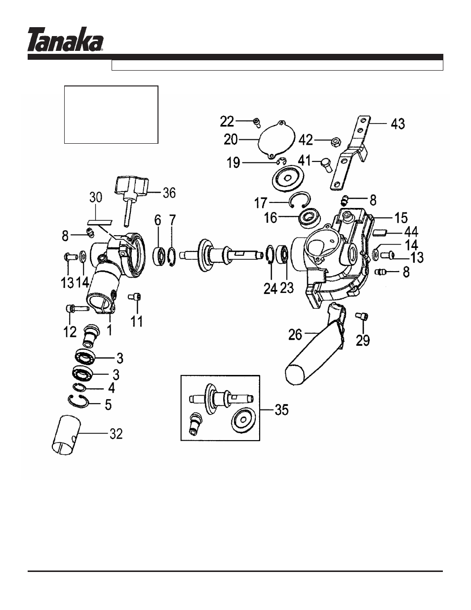 Gear case z101321, Parts information | Tanaka TPH-210 User Manual | Page 6 / 10