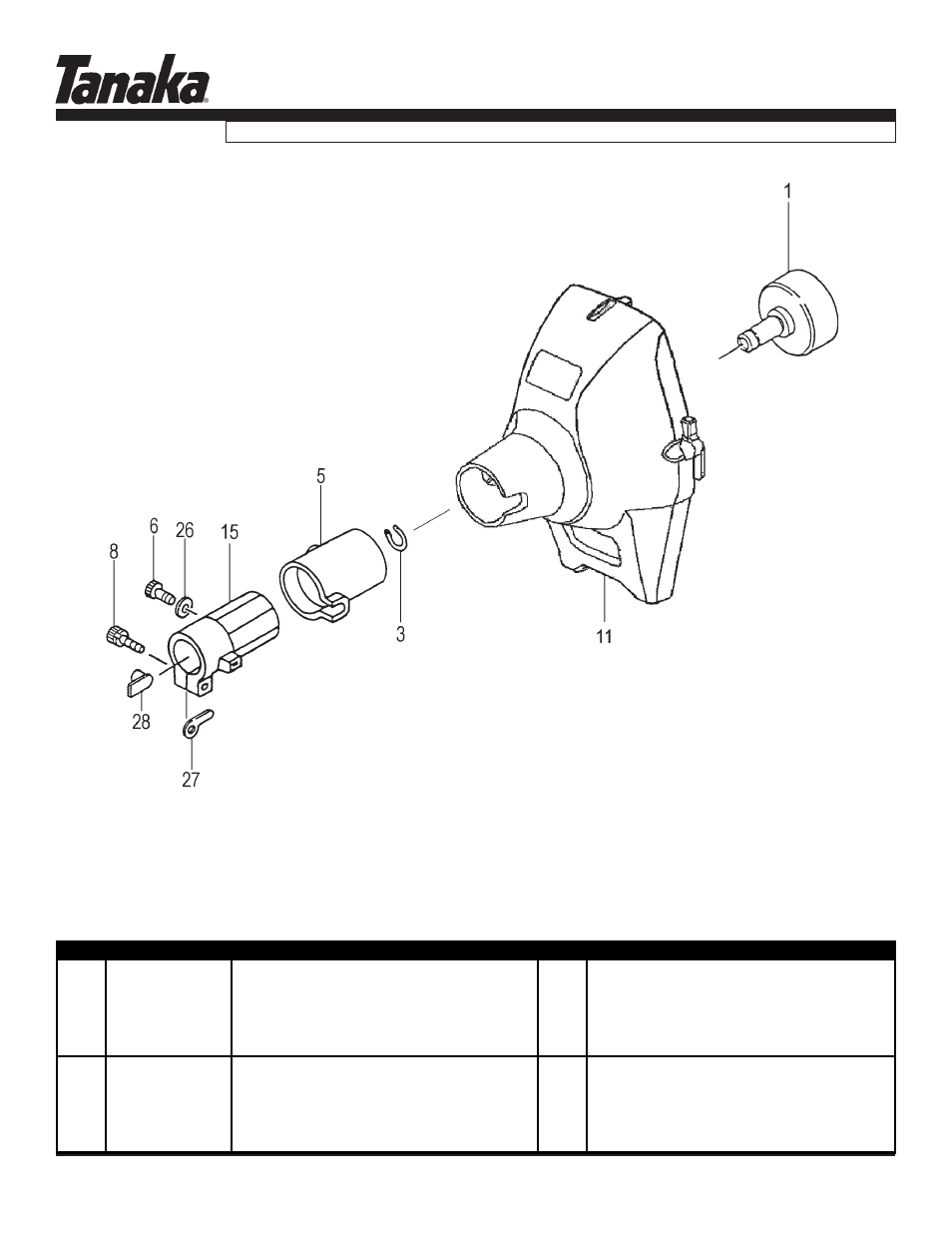 Fan case, Parts information, Tbc-260pf/l | Tanaka TBC-260PF/L User Manual | Page 10 / 16