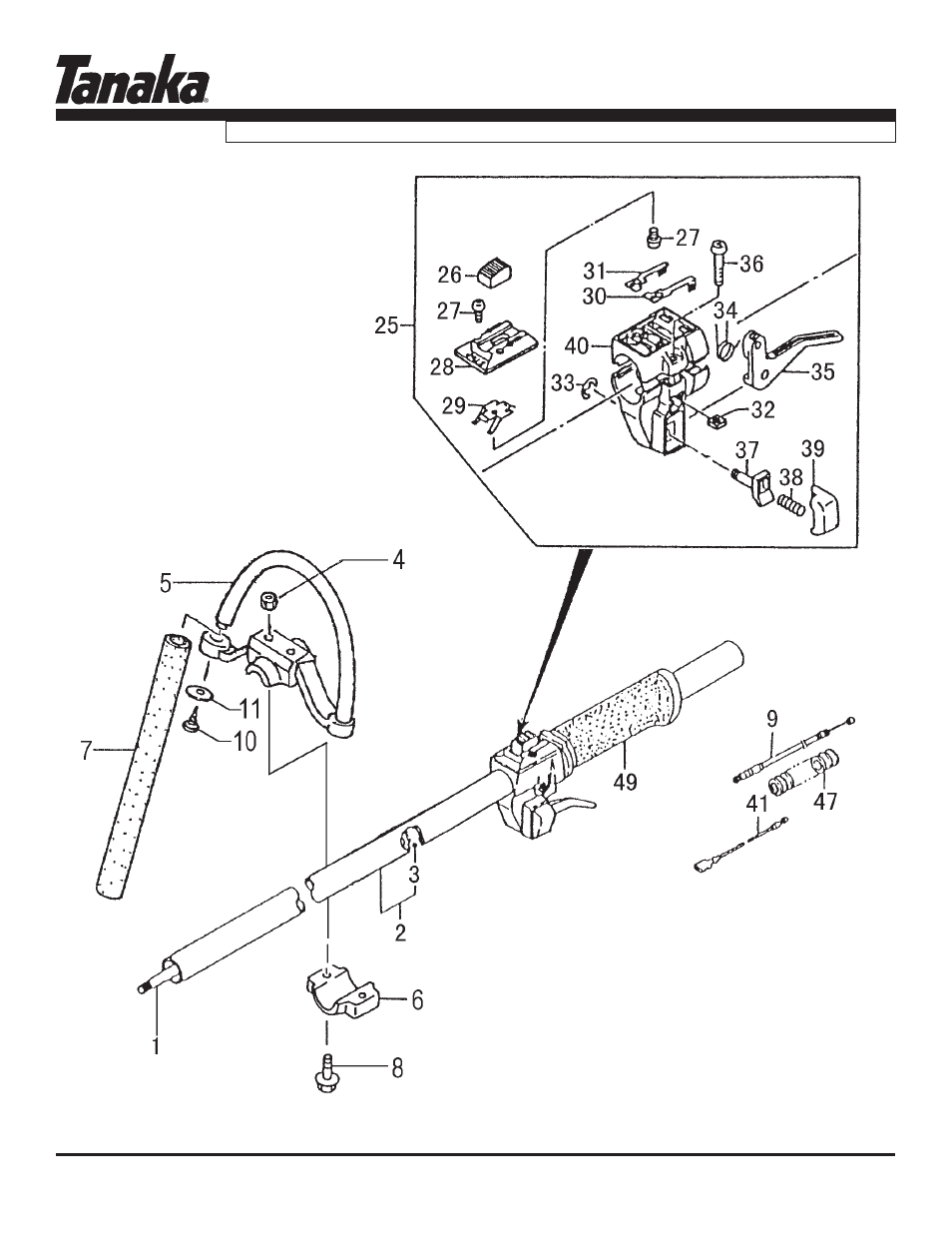 Drive shaft & front handle, Parts information, Tbc-260pf/l | Tanaka TBC-260PF/L User Manual | Page 11 / 16