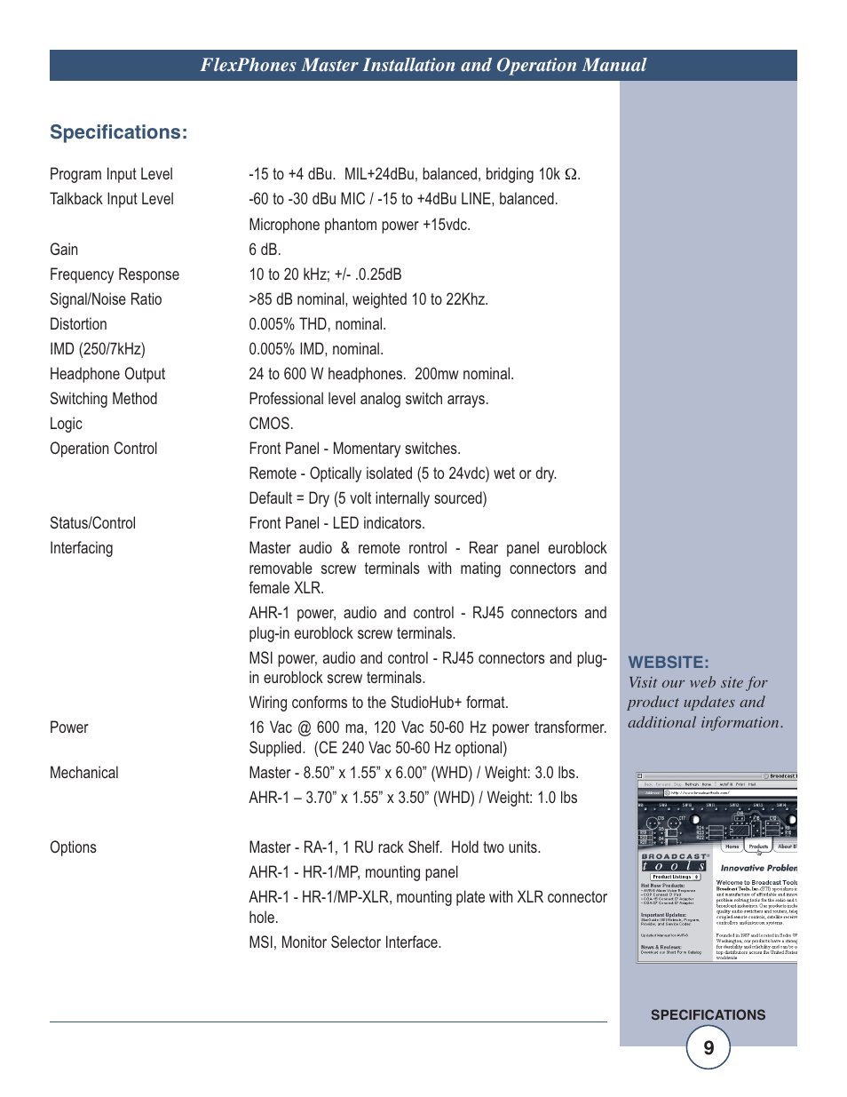 TacT Audio Amplifiers User Manual | Page 9 / 20