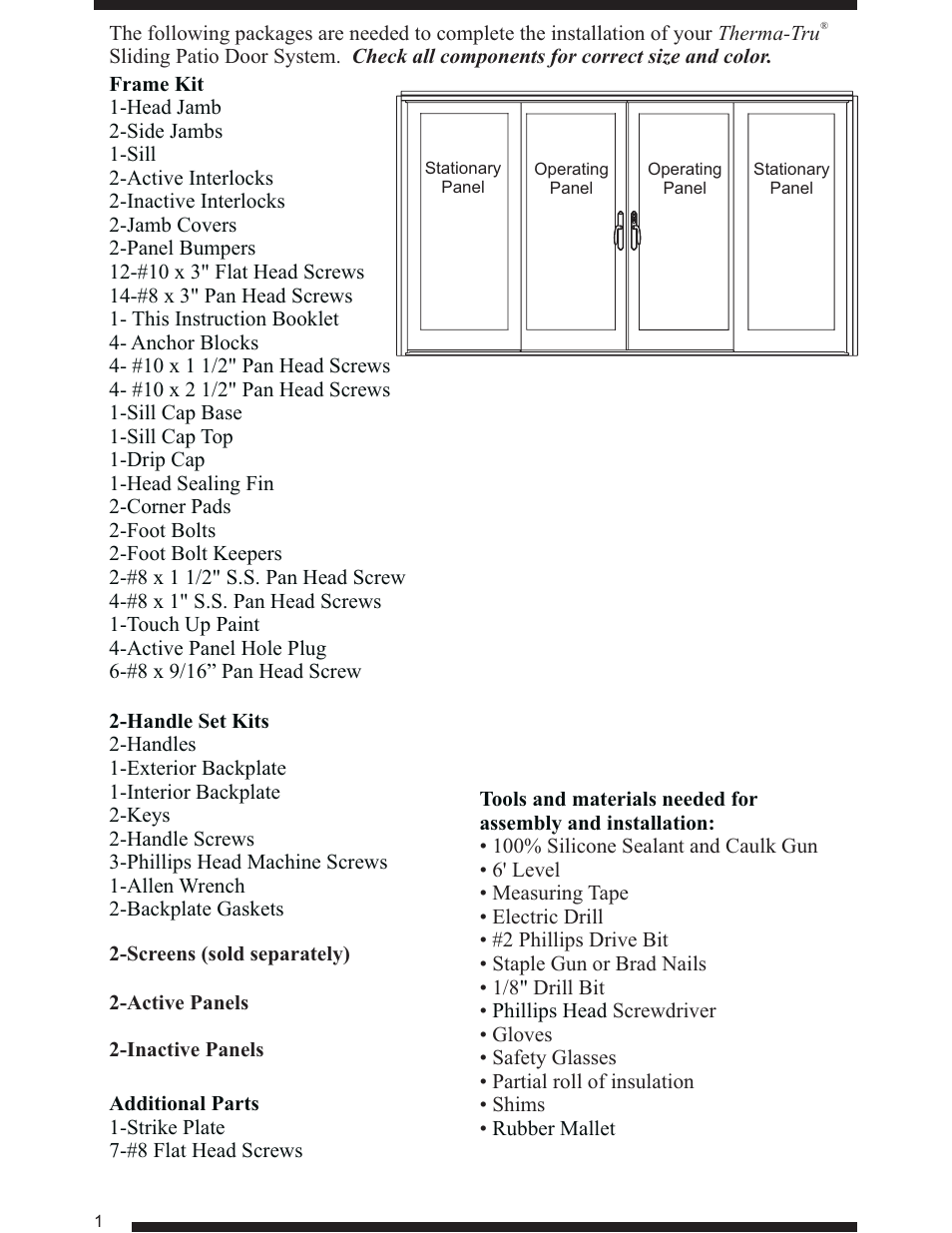 Therma-Tru Smooth-Star User Manual | Page 2 / 24