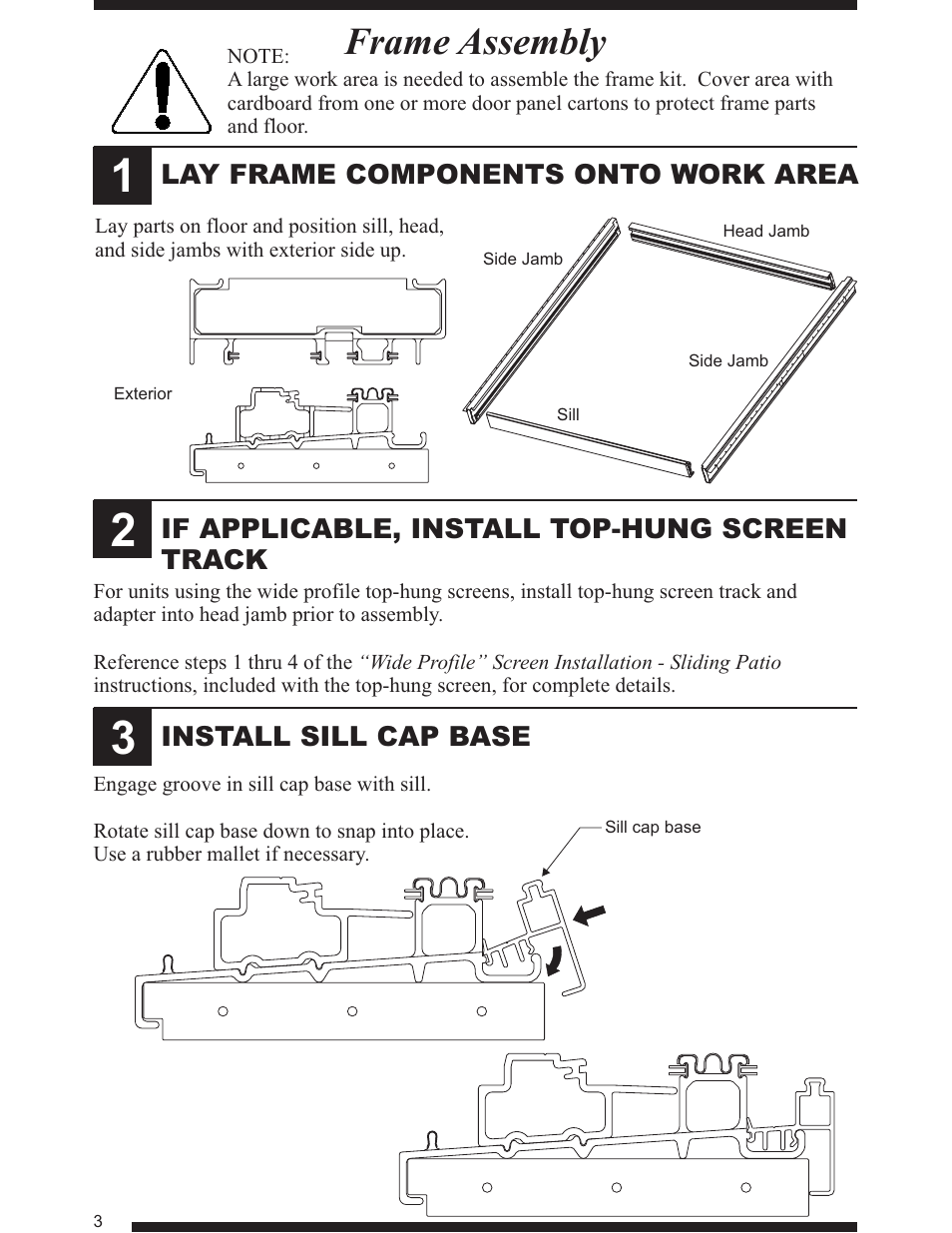 Frame assembly | Therma-Tru Smooth-Star User Manual | Page 4 / 24