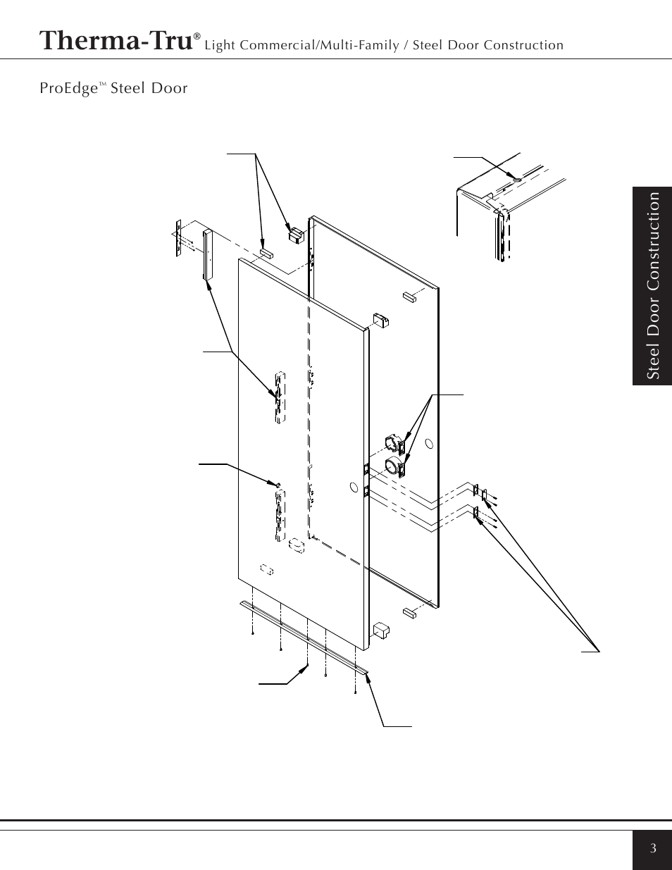 Therma-tru | Therma-Tru Light Commercial/Multi-Family / 22 & 24 Gauge Steel Edged Door User Manual | Page 3 / 14