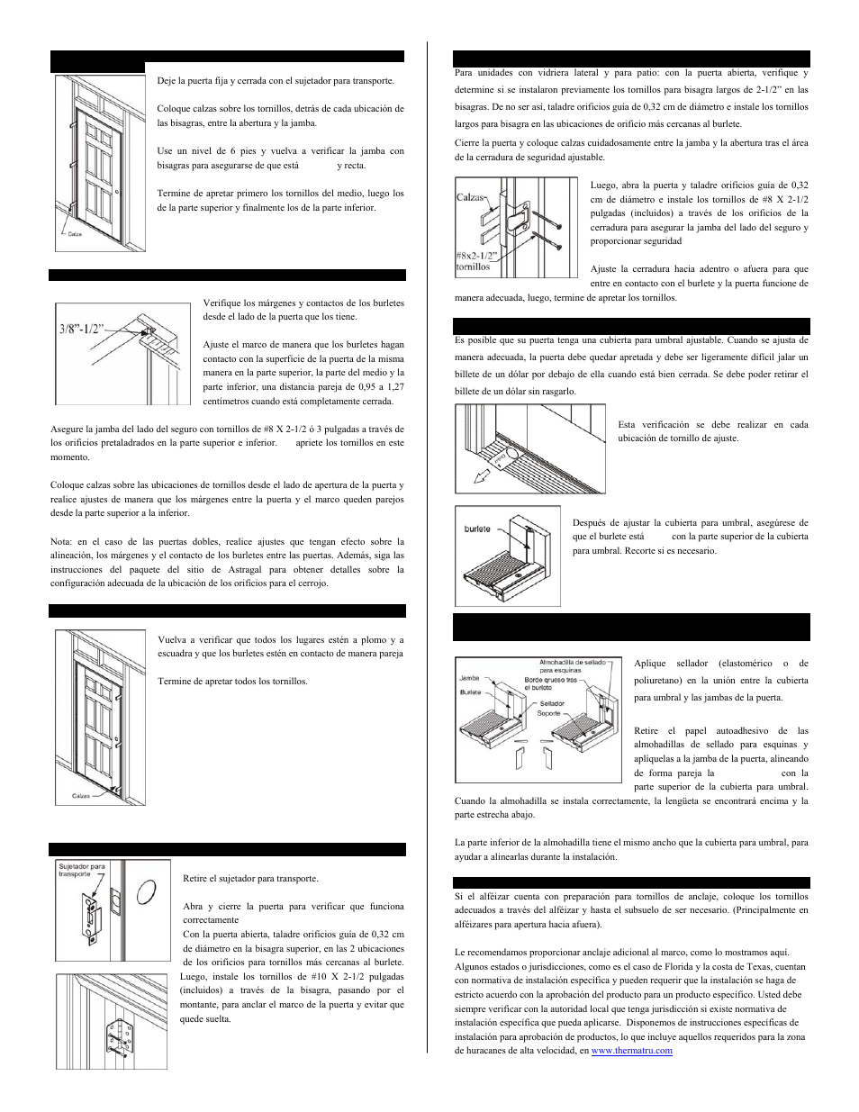 Therma-Tru Pre-hung Door Systems User Manual | Page 7 / 8