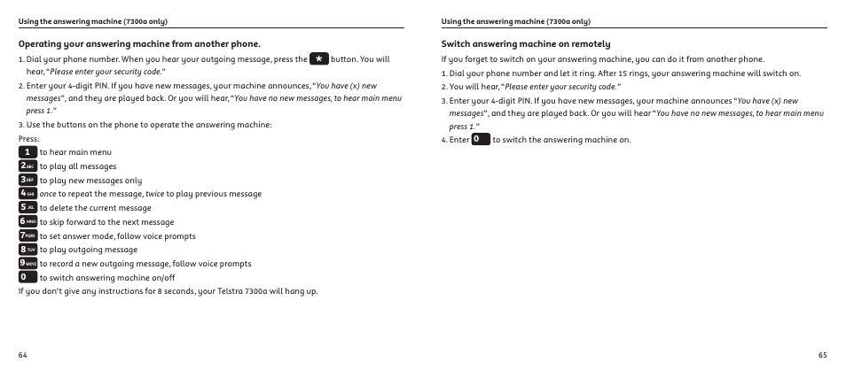 Telstrat 7300A User Manual | Page 33 / 39