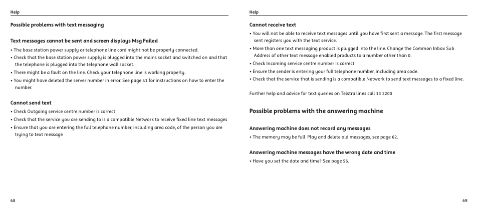 Possible problems with the answering machine | Telstrat 7300A User Manual | Page 35 / 39