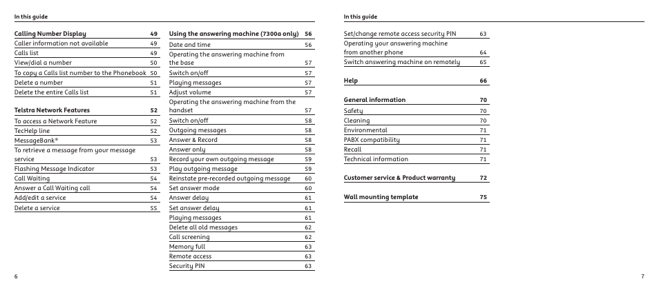 Telstrat 7300A User Manual | Page 4 / 39