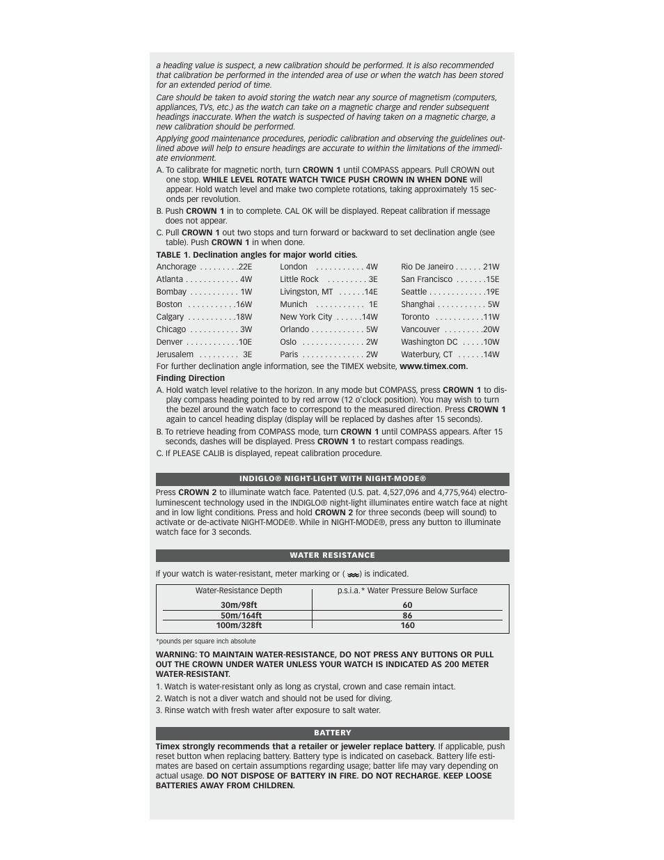 Timex 941 User Manual | Page 2 / 3