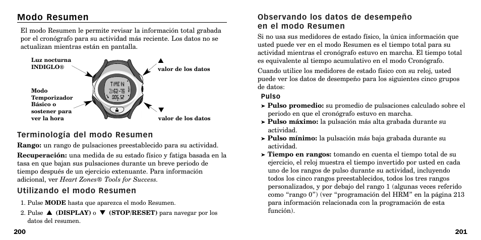 Modo resumen | Timex W-219 User Manual | Page 103 / 158