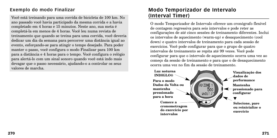 Modo temporizador de intervalo (interval timer) | Timex W-219 User Manual | Page 138 / 158