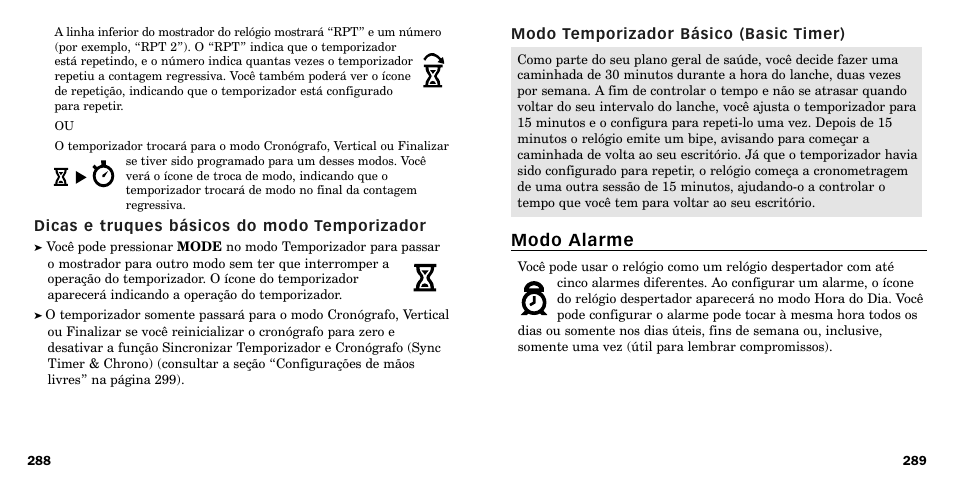 Modo alarme | Timex W-219 User Manual | Page 147 / 158
