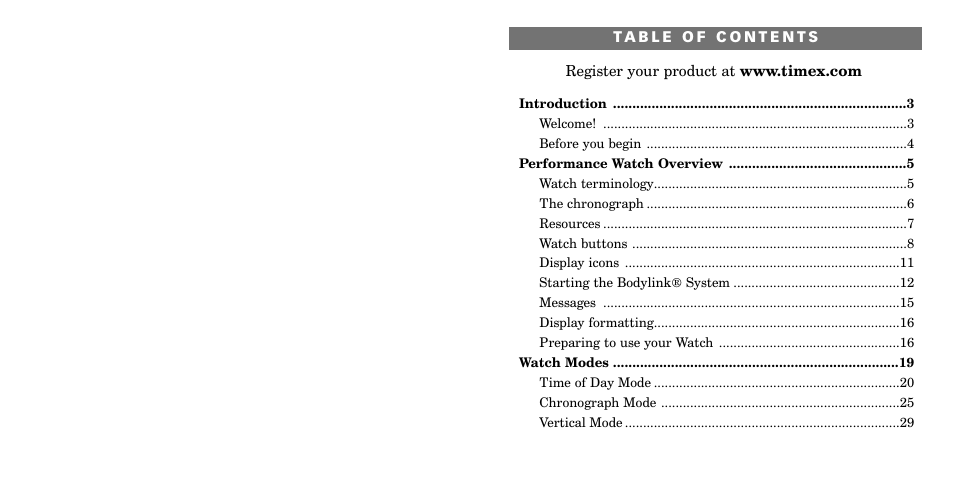 Timex W-219 User Manual | Page 2 / 158
