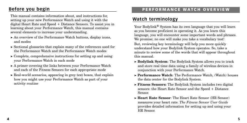 Before you begin, Watch terminology | Timex W-219 User Manual | Page 4 / 158