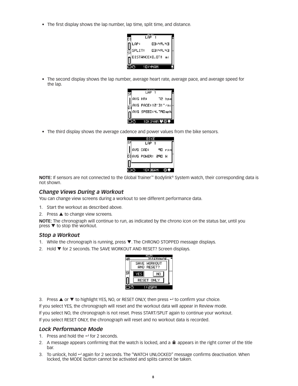 Timex Global Trainer W260 User Manual | Page 12 / 42