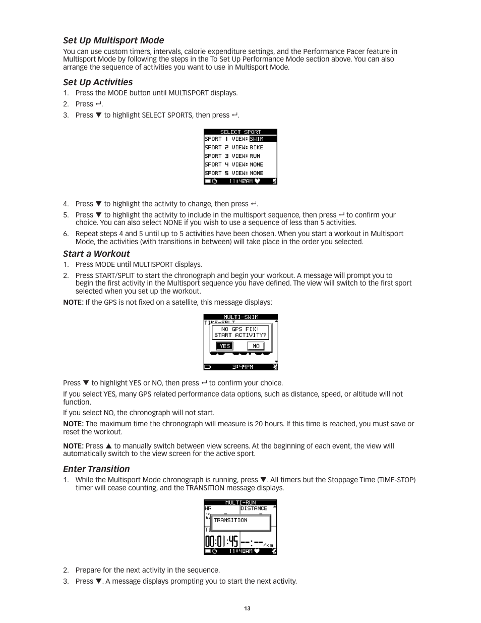 Timex Global Trainer W260 User Manual | Page 17 / 42