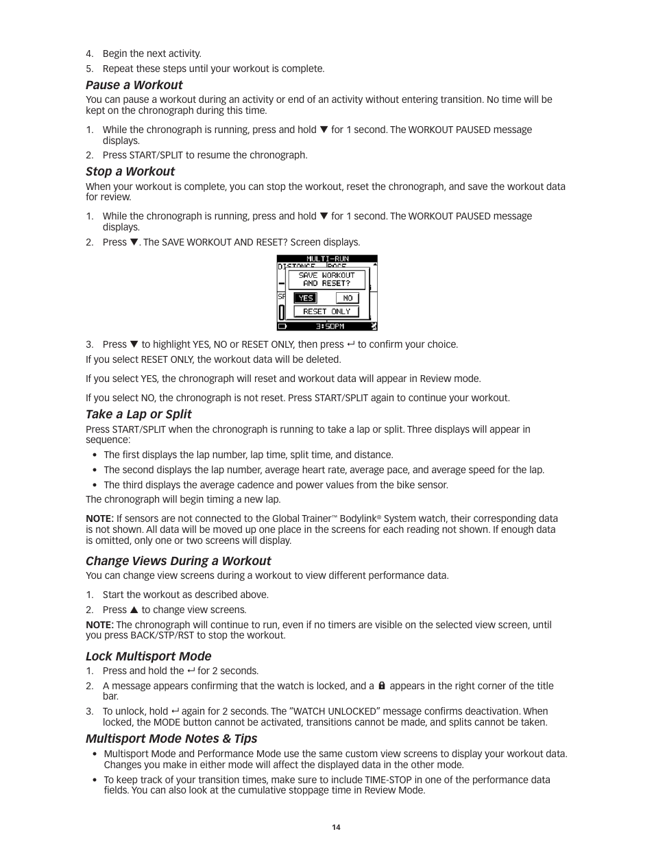 Timex Global Trainer W260 User Manual | Page 18 / 42