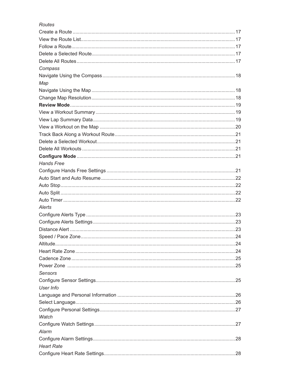 Timex Global Trainer W260 User Manual | Page 3 / 42