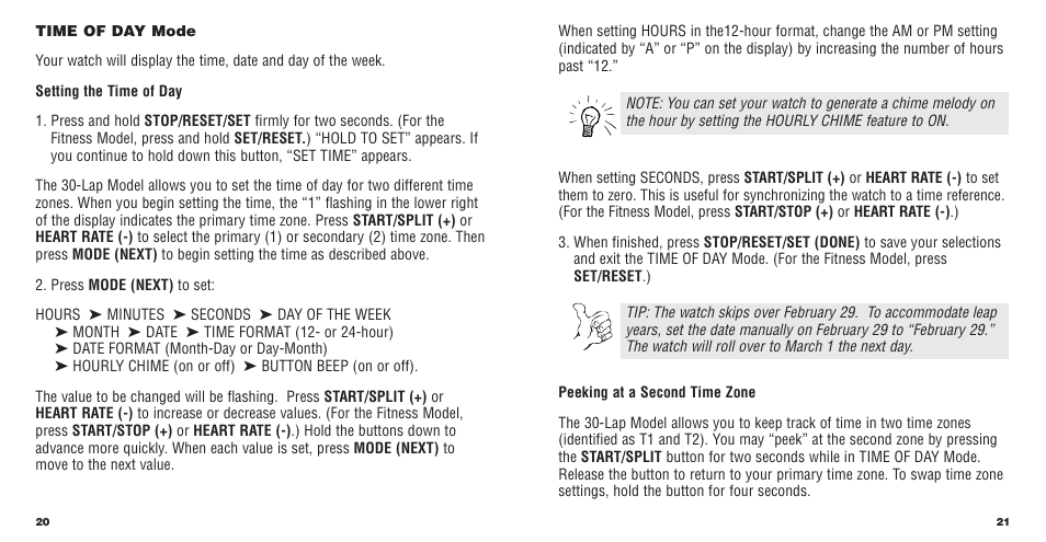 Timex W177 User Manual | Page 12 / 29