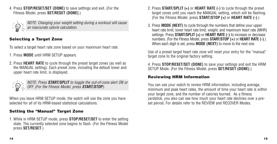 Timex W177 User Manual | Page 9 / 29