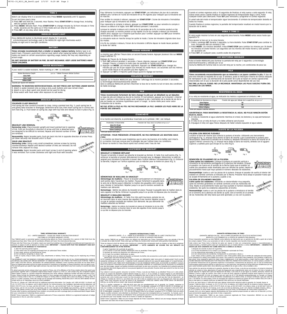 Timex 143-095004 User Manual | Page 2 / 2