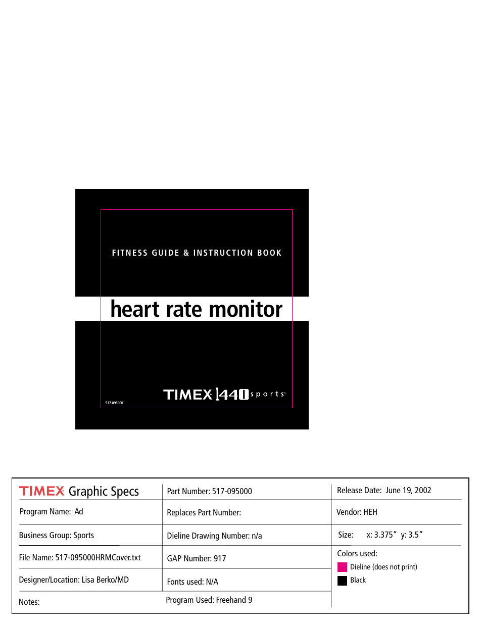 Timex SPORTS 1440 User Manual | 3 pages