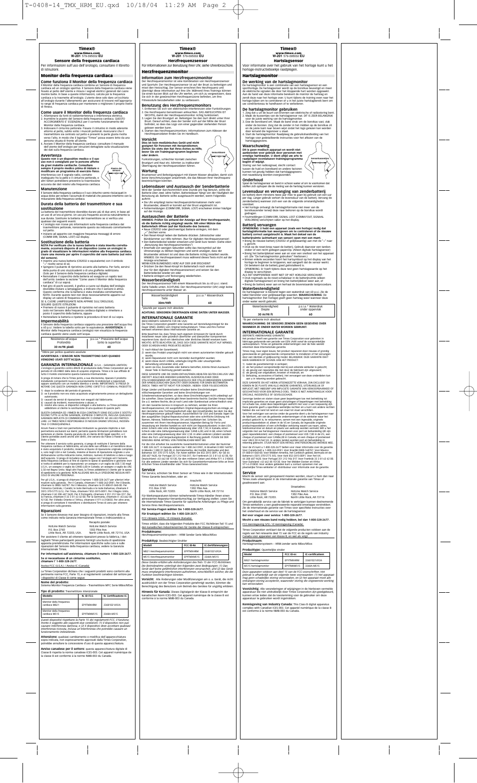 Timex SPORTS 1440 User Manual | Page 3 / 3