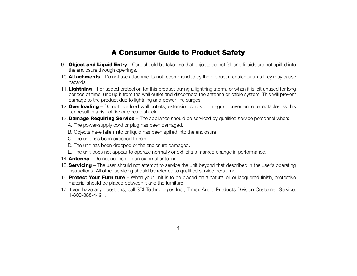 A consumer guide to product safety | Timex T609 User Manual | Page 5 / 19