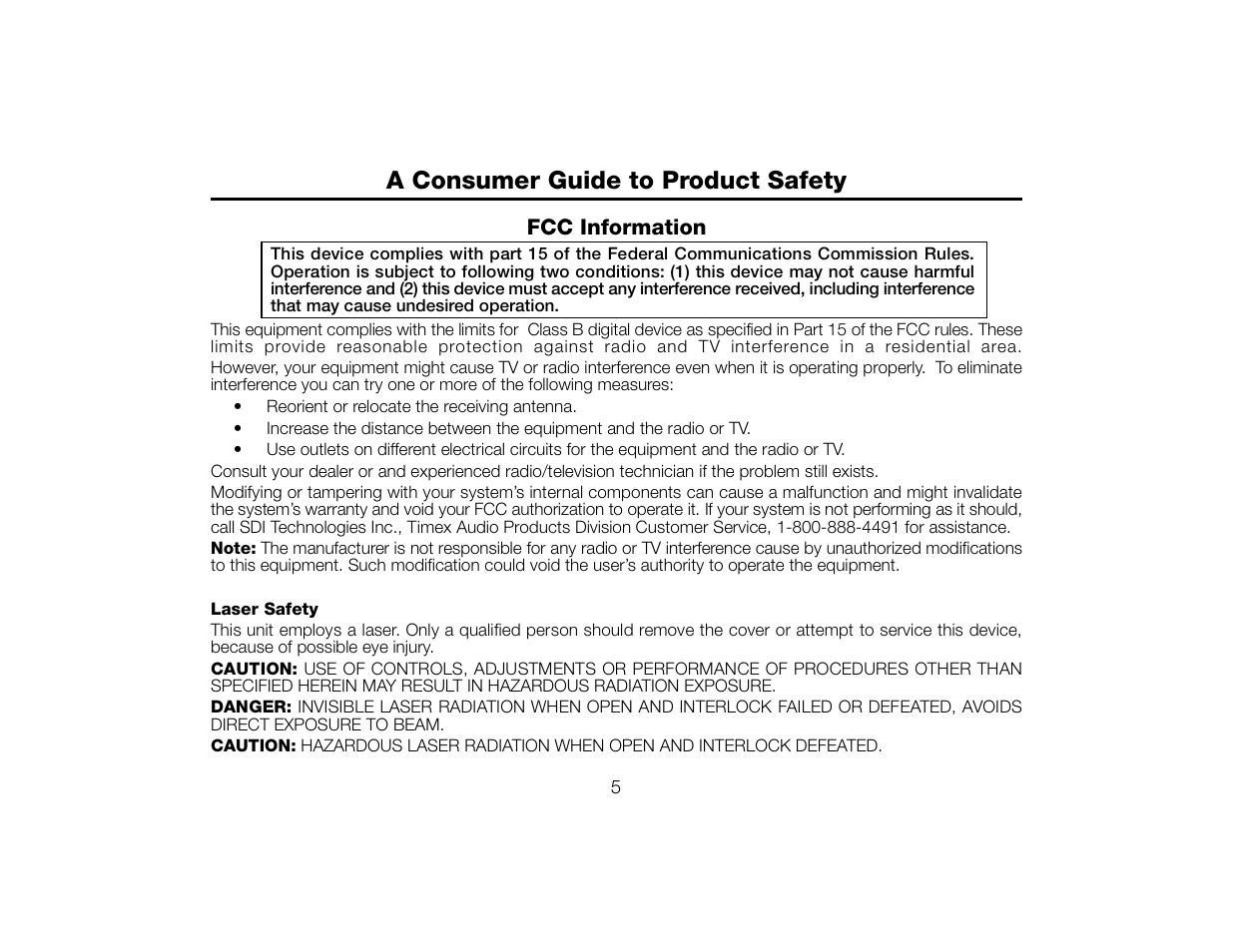 A consumer guide to product safety | Timex T609 User Manual | Page 6 / 19