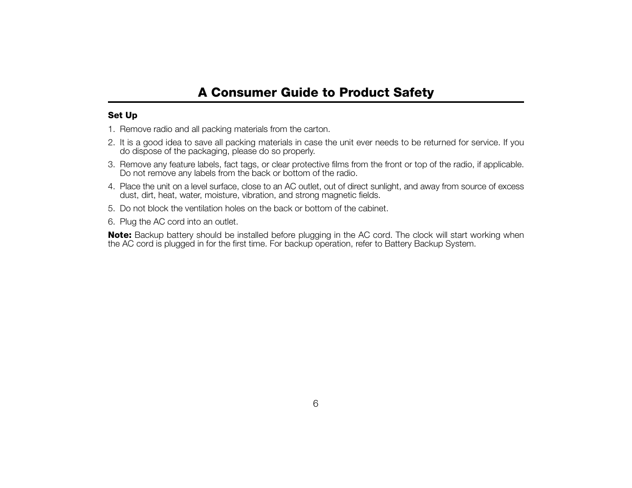 A consumer guide to product safety | Timex T609 User Manual | Page 7 / 19