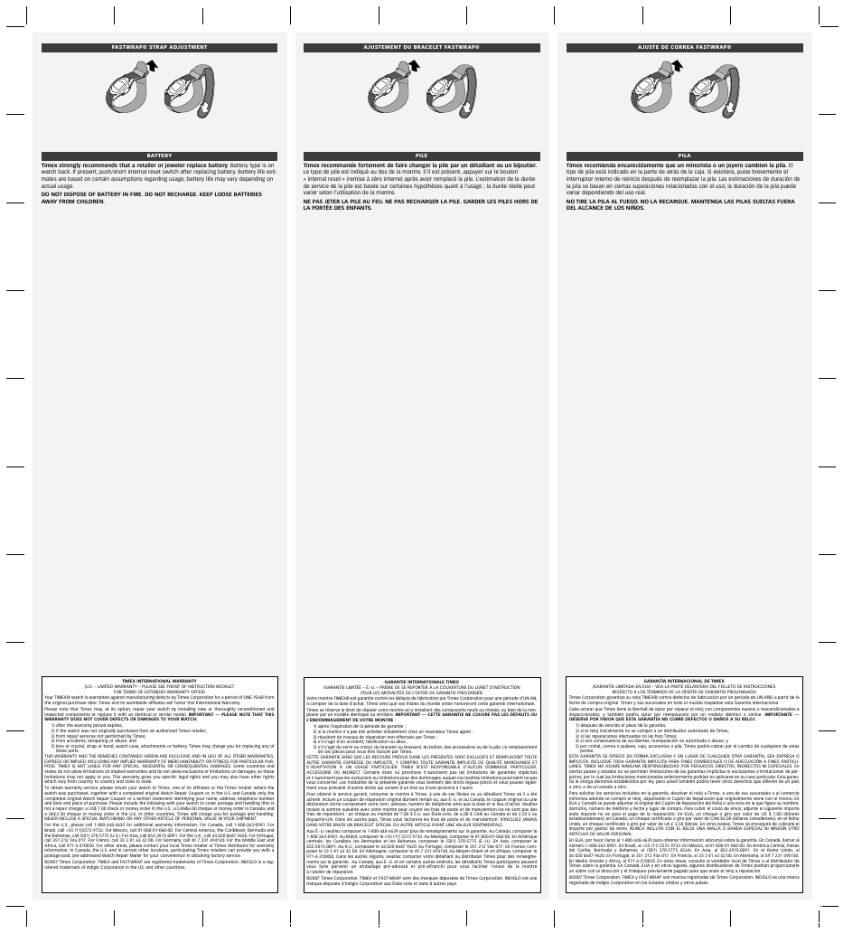 Timex 120-095007 NA User Manual | Page 2 / 2