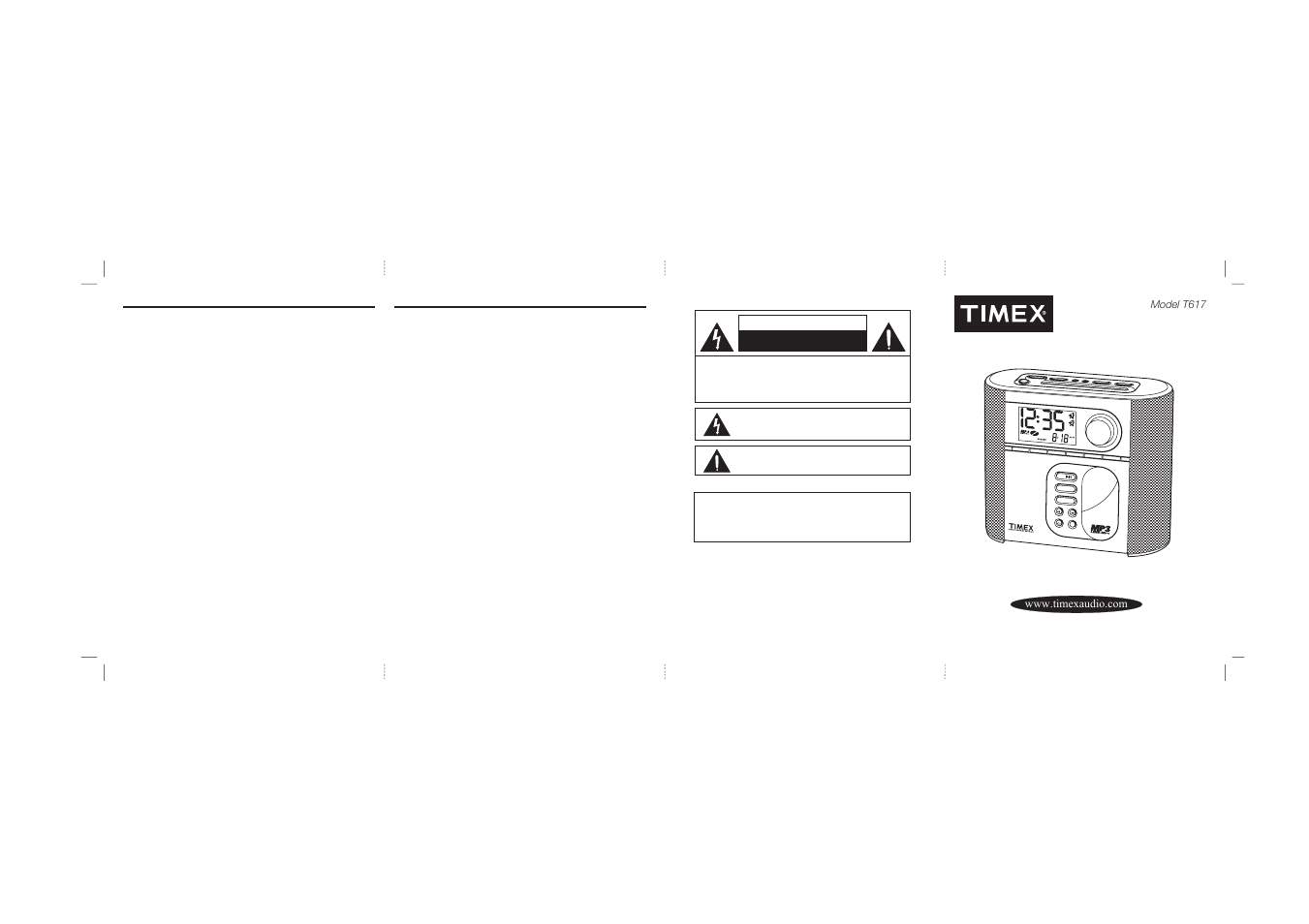 Timex T617 User Manual | 8 pages