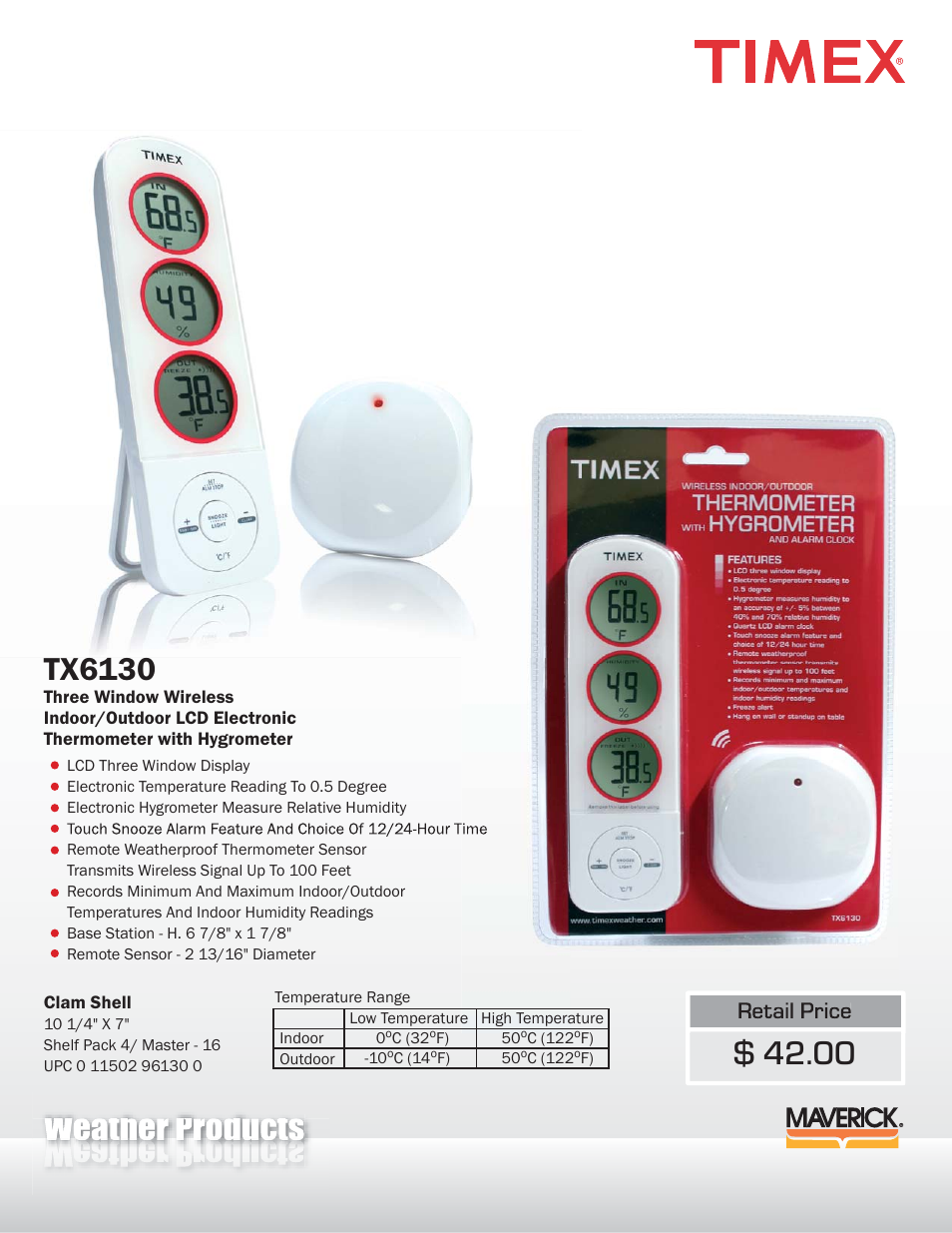 Timex TX6130 User Manual | 1 page
