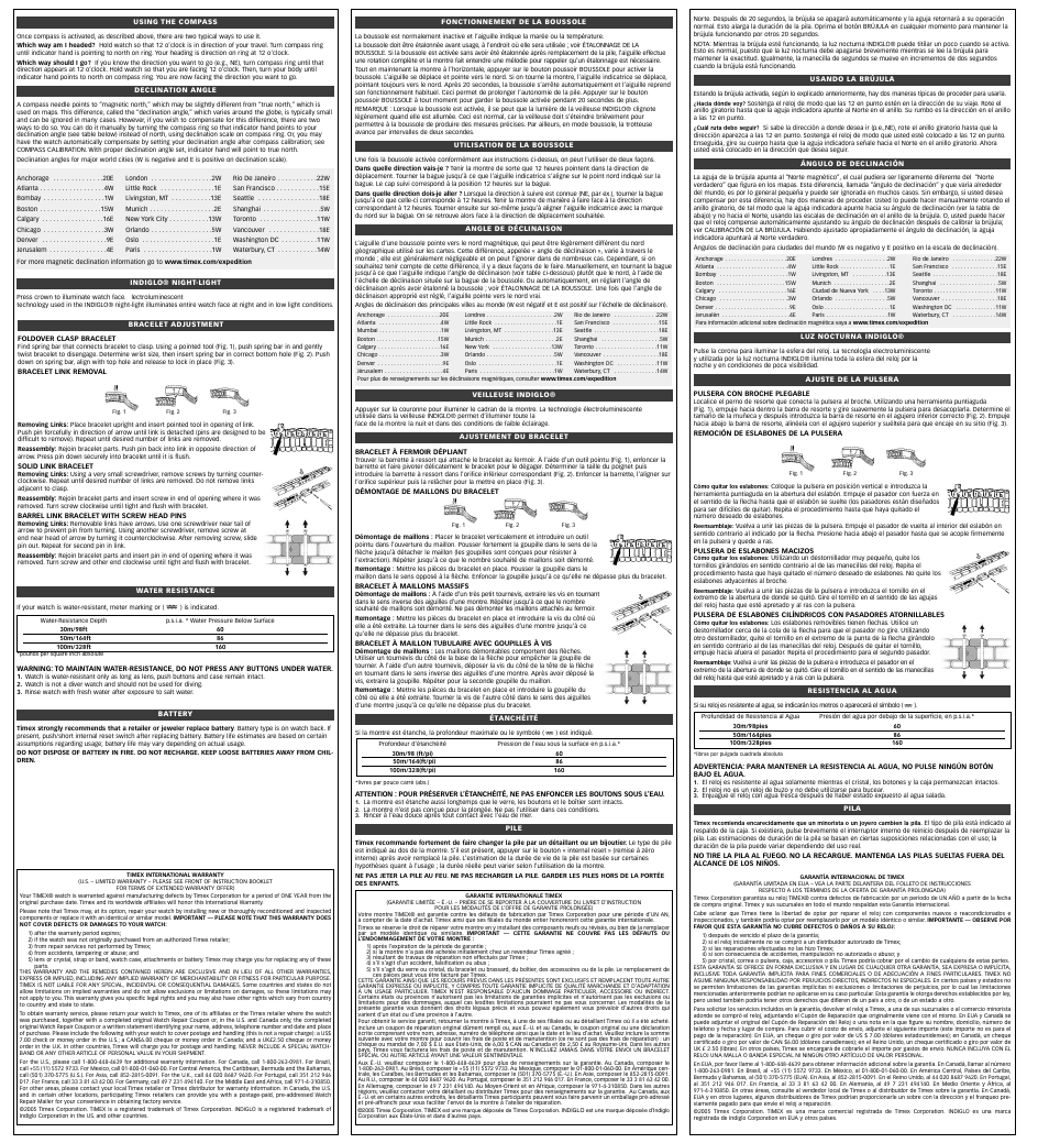 Timex W225 User Manual | Page 2 / 2