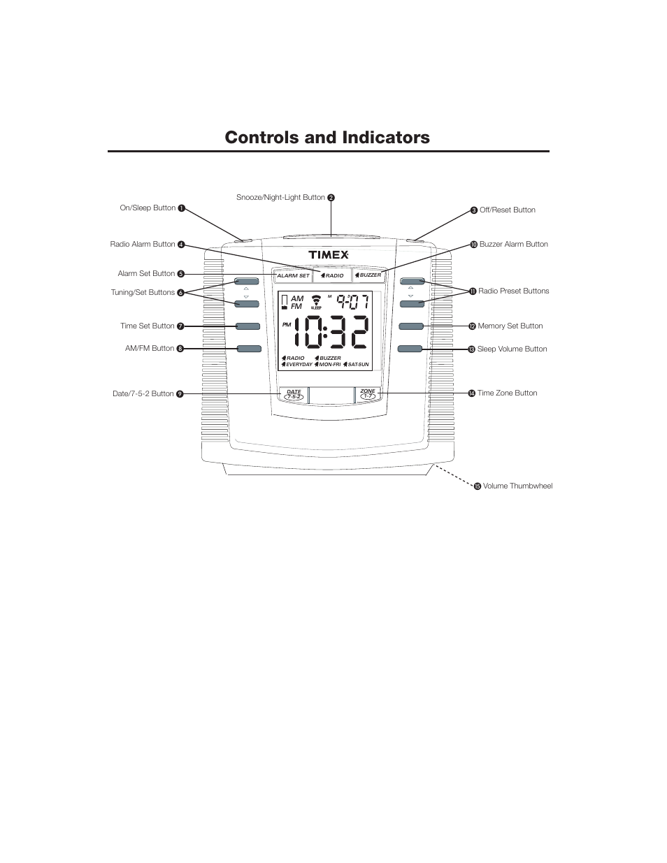 Controls and indicators | Timex T301 User Manual | Page 5 / 12