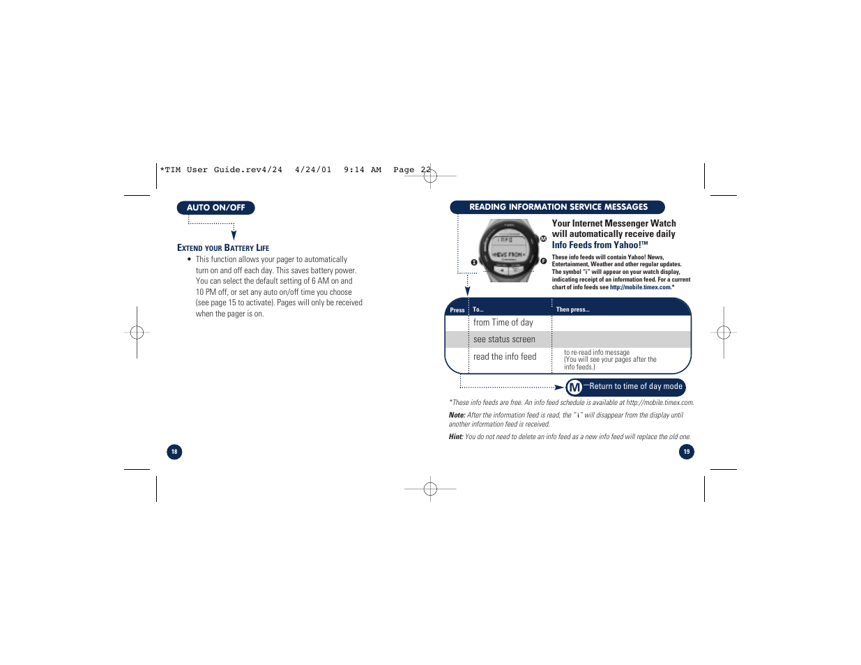 Timex M828 User Manual | Page 11 / 25
