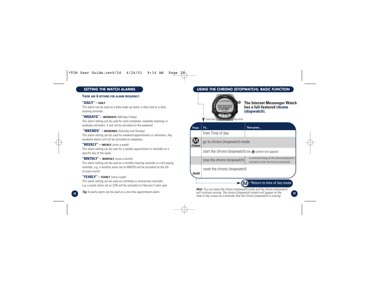 Timex M828 User Manual | Page 14 / 25