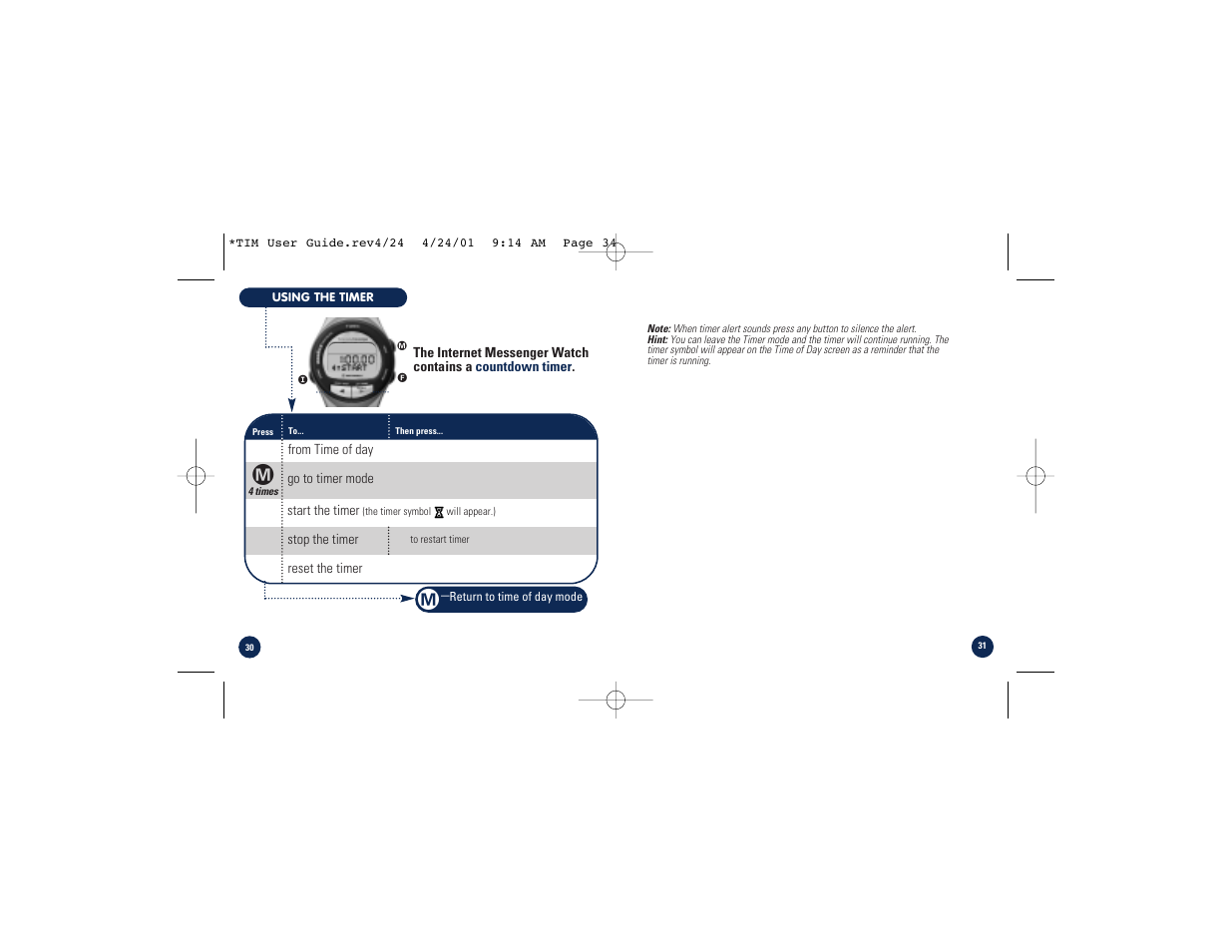 Timex M828 User Manual | Page 17 / 25