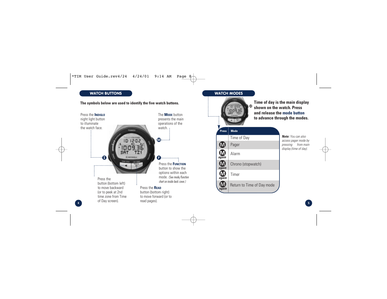 Timex M828 User Manual | Page 4 / 25