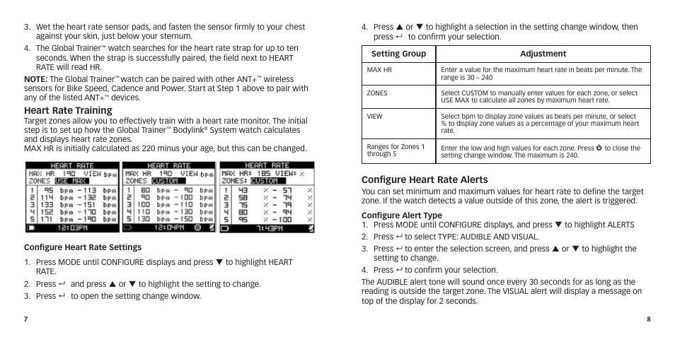 Timex GlobalTrainer US QSG User Manual | Page 6 / 14