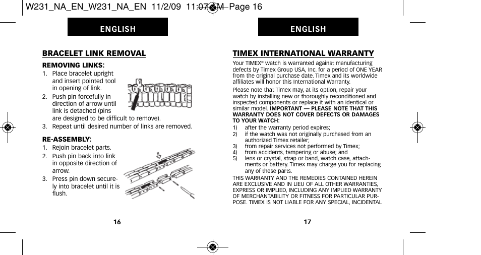 Timex 714-095005-01 User Manual | Page 13 / 14