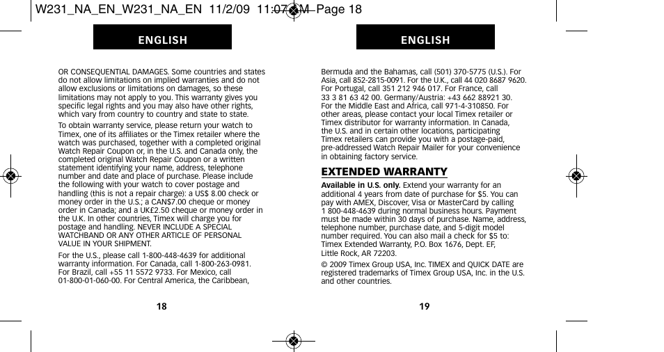 Timex 714-095005-01 User Manual | Page 14 / 14