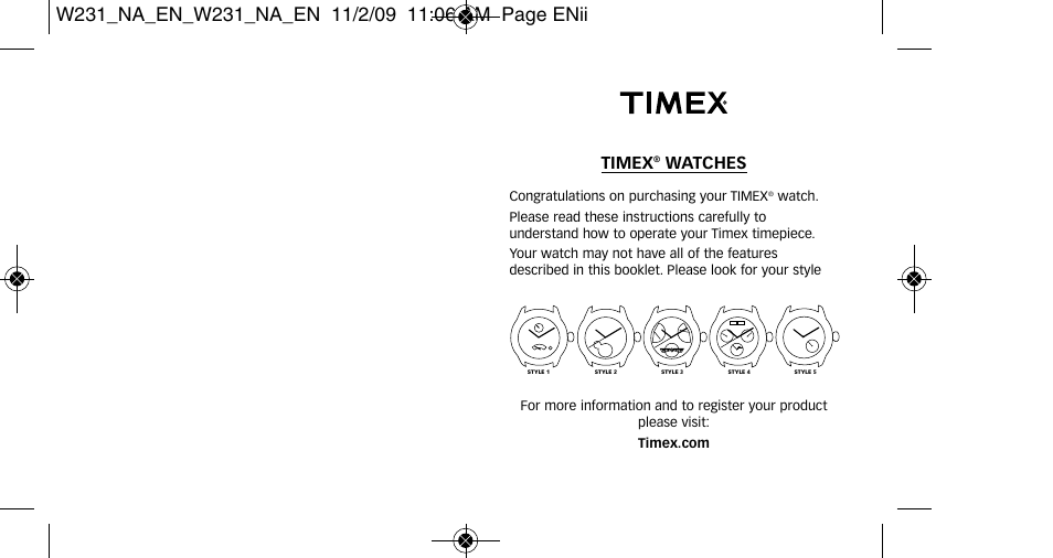 Timex, Watches | Timex 714-095005-01 User Manual | Page 3 / 14