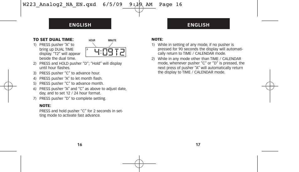 Timex 222-0950012 User Manual | Page 12 / 28