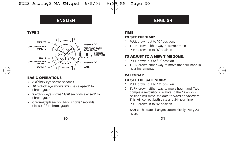 Timex 222-0950012 User Manual | Page 19 / 28