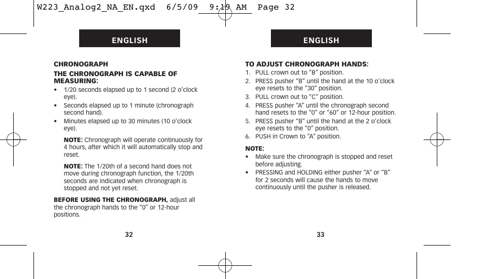 Timex 222-0950012 User Manual | Page 20 / 28