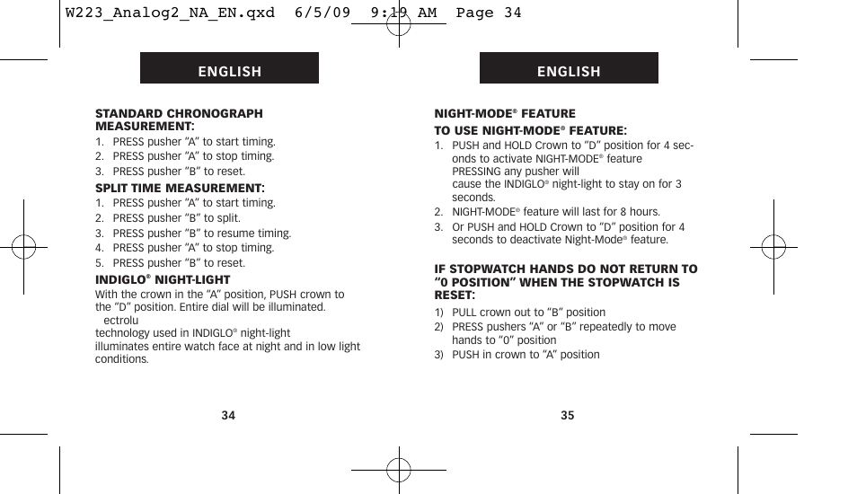 Timex 222-0950012 User Manual | Page 21 / 28